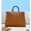 Fendi Leather Small Peekaboo X-Tote Shopper Bag Brown 2021