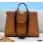 Fendi Leather Small Peekaboo X-Tote Shopper Bag Brown 2021