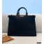 Fendi Leather Small Peekaboo X-Tote Shopper Bag Black 2021