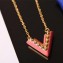 Louis Vuitton Essential V Pendant Necklace Pink 2018