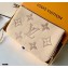 Louis Vuitton Monogram Empreinte Leather Double Zip Pochette Bag M80084 Cream/Bois de Rose Pink 2021