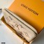 Louis Vuitton Monogram Empreinte Leather Double Zip Pochette Bag M80084 Cream/Bois de Rose Pink 2021