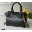 Louis Vuitton Lambskin Embossed Leather Speedy BB Bag M57111 Black 2021