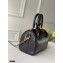 Louis Vuitton Lambskin Embossed Leather Speedy BB Bag M57111 Black 2021