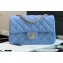 Chanel Lambskin Rectangular Small Classic Flap Bag Sky Blue 2021