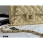 Chanel Lambskin Rectangular Small Classic Flap Bag Light Yellow 2021