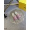 Fendi Croco Pattern Espadrilles Slides Pink with FF Baguette 2021