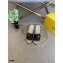 Fendi Brown Fabric Espadrilles Slides with FF Baguette 2021