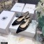 Dior J'Adior Slingback Ballerina Flats Mesh Embroidery Black 2021