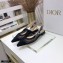Dior J'Adior Slingback Ballerina Flats Mesh Embroidery Black 2021