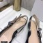Dior J'Adior Slingback Ballerina Flats Mesh Embroidery Black 2021