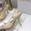Dior Heel 9.5cm J'Adior Slingback Pumps Mesh Embroidery Creamy 2021