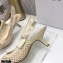 Dior Heel 6.5cm J'Adior Slingback Pumps Mesh Embroidery Creamy 2021