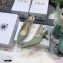 Dior Heel 6.5cm J'Adior Metallic Thread Embroidered Cotton Slingback Pumps Light Green 2021