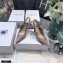 Dior Heel 9.5cm J'Adior Slingback Pumps Mesh Embroidery Nude 2021