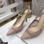 Dior Heel 9.5cm J'Adior Slingback Pumps Mesh Embroidery Nude 2021