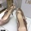 Dior Heel 9.5cm J'Adior Slingback Pumps Mesh Embroidery Nude 2021