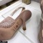 Dior Heel 9.5cm J'Adior Slingback Pumps Mesh Embroidery Nude 2021