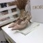 Dior Heel 6.5cm J'Adior Slingback Pumps Mesh Embroidery Nude 2021