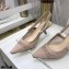 Dior Heel 6.5cm J'Adior Slingback Pumps Mesh Embroidery Nude 2021