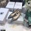 Dior J'Adior Slingback Ballerina Flats Mesh Embroidery Gray 2021