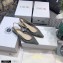 Dior J'Adior Slingback Ballerina Flats Mesh Embroidery Gray 2021