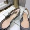 Dior J'Adior Slingback Ballerina Flats Mesh Embroidery Gray 2021