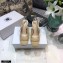 Dior Heel 7cm Moi Slingback Pumps Cannage Embroidered Mesh Beige 2021