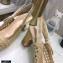 Dior Heel 7cm Moi Slingback Pumps Cannage Embroidered Mesh Beige 2021