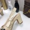 Dior Heel 7cm Moi Slingback Pumps Cannage Embroidered Mesh Creamy 2021