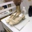 Dior Heel 3.5cm Moi Slingback Pumps Cannage Embroidered Mesh Creamy 2021