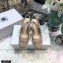 Dior Heel 7cm Moi Slingback Pumps Cannage Embroidered Mesh Nude 2021