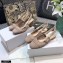 Dior Heel 7cm Moi Slingback Pumps Cannage Embroidered Mesh Nude 2021