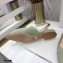 Dior J'Adior Metallic Thread Embroidered Cotton Slingback Ballerina Flats Light Green 2021