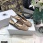 Dior Heel 1.5cm Moi Slingback Ballerina Flats Cannage Embroidered Mesh Nude 2021