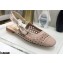 Dior Heel 1.5cm Moi Slingback Ballerina Flats Cannage Embroidered Mesh Nude 2021