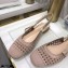 Dior Heel 1.5cm Moi Slingback Ballerina Flats Cannage Embroidered Mesh Nude 2021