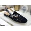 Dior Heel 1.5cm Moi Slingback Ballerina Flats Cannage Embroidered Mesh Black 2021