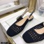 Dior Heel 1.5cm Moi Slingback Ballerina Flats Cannage Embroidered Mesh Black 2021