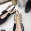 Dior Heel 1.5cm Moi Slingback Ballerina Flats Cannage Embroidered Mesh Black 2021