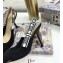 Dior Heel 9.5cm J'Adior Embroidered Slingback Pumps Black 2021
