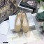 Dior Heel 1.5cm Moi J'Adior Embroidered Cotton Slingback Ballerina Flats Beige 2021