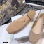 Dior Heel 1.5cm Moi J'Adior Embroidered Cotton Slingback Ballerina Flats Nude 2021