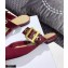 Dior D-Dior Flats Mules Technical Fabric Burgundy 2021