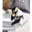 Dior D-Dior Heel 7.5cm Mules Technical Fabric Black 2021