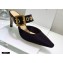 Dior D-Dior Heel 7.5cm Mules Technical Fabric Black 2021