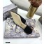 Dior J'Adior Embroidered Slingback Ballerina Flats Black 2021
