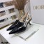 Dior Heel 6.5cm J'Adior Slingback Pumps Patent Calfskin Black 2021