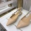 Dior J'Adior Slingback Ballerina Flats Patent Calfskin Nude 2021