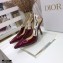 Dior Heel 9.5cm J'Adior Slingback Pumps Patent Calfskin Burgundy 2021